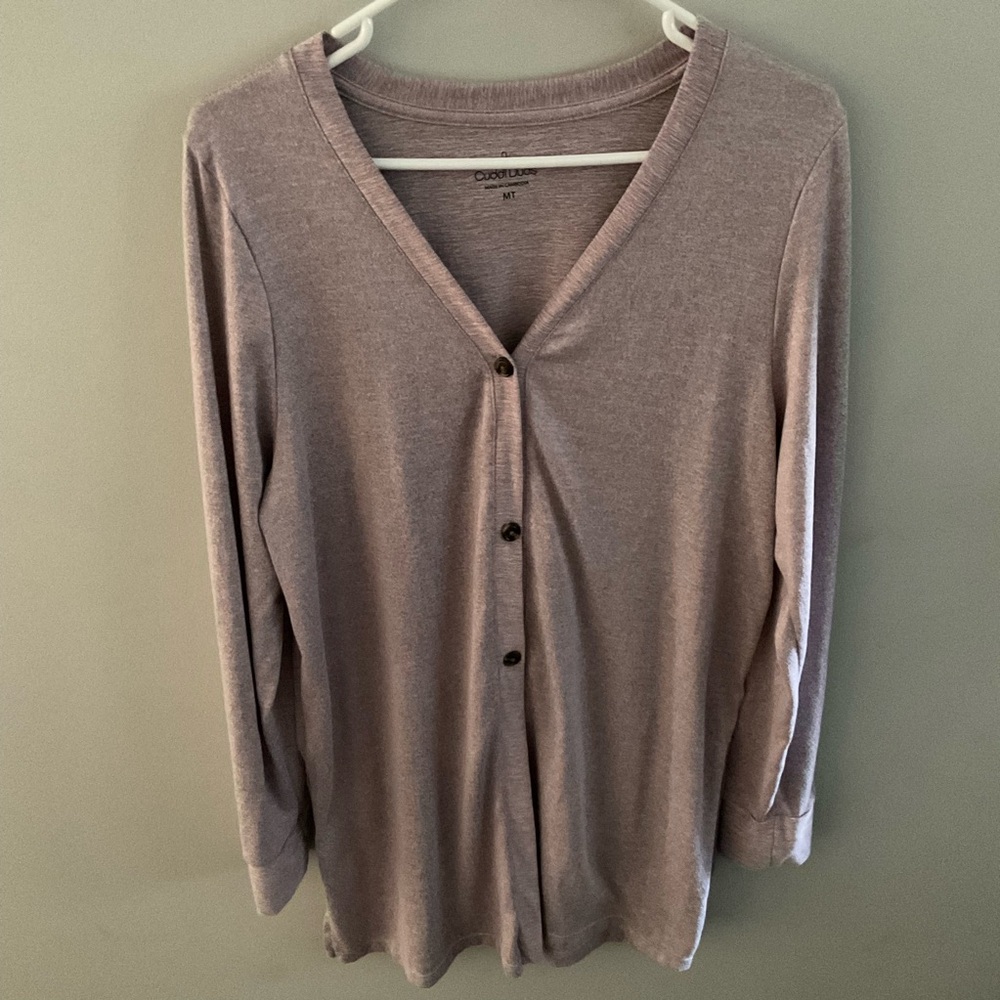 Cuddl Duds light Purple Cardigan